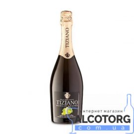 Игристый Винный Напиток Тициано Мускат Белое Полусладкое, Tiziano Sparkling Muscat Grapes 0,75 Л.