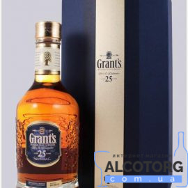 Виски Грантс 25 лет выдержки в коробке, Grant’s 25 years old 0,7 л.