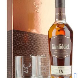 Віскі Гленфіддік 18 років + 2 бокала, Glenfiddich 18 years Old + 2 glasses 0,7 л.