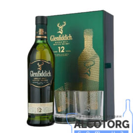 Віскі Гленфіддік 12 років +2 келиха, Glenfiddich 12 years + 2 glasses 0,7 л.
