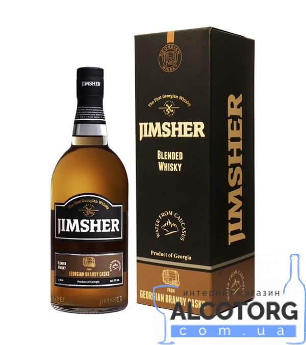 Виски Jimsher Georgian Brandy Casks Віскі Джимшер Грузинський Бренді Каск в коробці, Jimsher Georgian Brandy Casks with box 0,7 л.