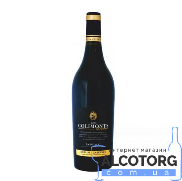 Вино Ле Колімонт Мерло-Каберне Руж Резерв червоне сухе, Les Colimonts Merlot-Cabernet Rouge Reserve 0,75 л.