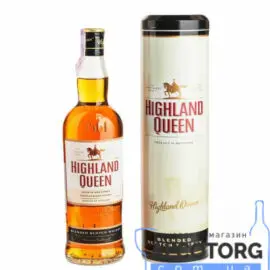 Виски Хайленд Квин в металлическом тубусе, Highland Queen 0,7 л.