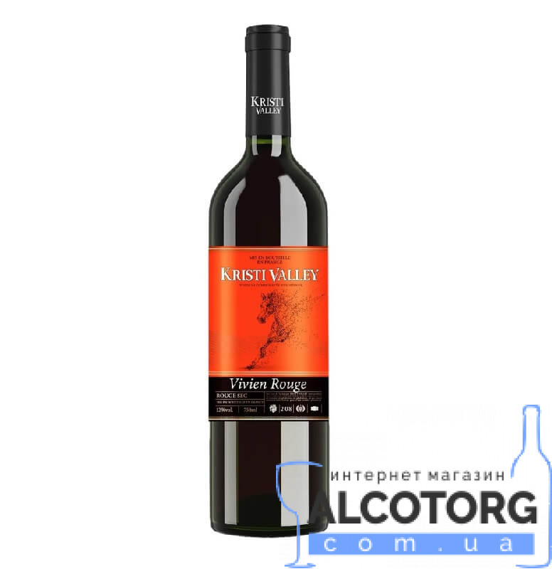 Вино Kristi Valley Вино Кристи Вэлли красное сухое, Kristi Valley Vivien Rouge 0,75 л.