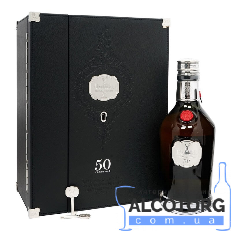 Віскі Гленфіддік 50-річний у шкіряній коробці, Glenfiddich 50 Years Old gift box 0,7 л.
